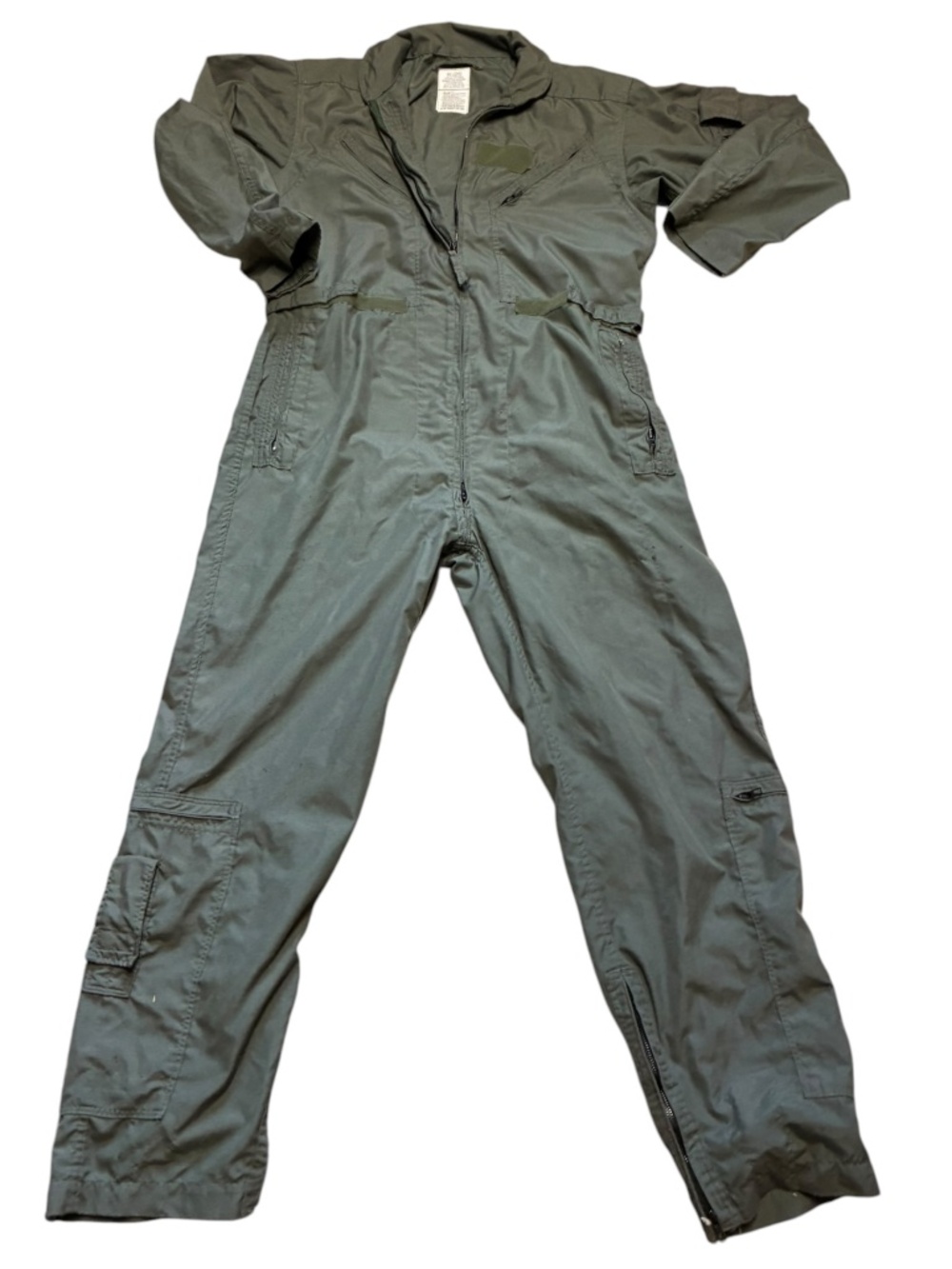Army green military flyer's summer flight suit Size 46 Long